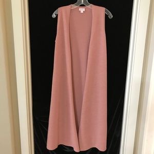 LuLaRoe Joy Blush Pink Duster Vest S